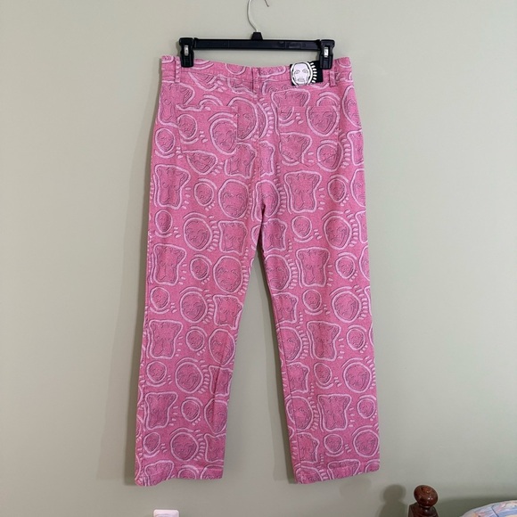 Patrick Church unisex motif “All over You” pink colored jeans pants wide leg - Picture 7 of 7